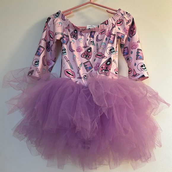 Off the Shoulders Halloween Print TuTu Dress for Toddler Girls from AriTutus - Picture 5 of 10